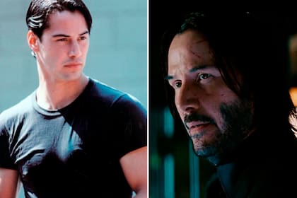 Keanu Reeves a los 27, en Punto límite, y a los 57, en Matrix Resurrecciones