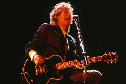 Keith Richard a finales de los años ochenta, al frente de los X-Pensive Winos