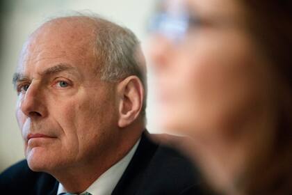 Kelly durante una reunión de gabinete, en 2018