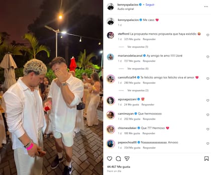 Kennys Palacios confirmó su casamiento con Roi Orbegozo