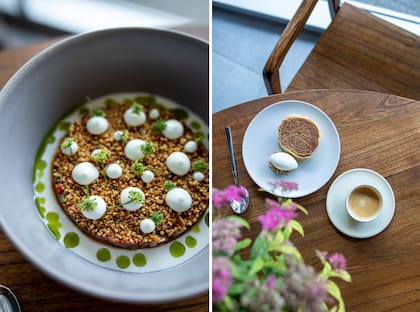 Keppe crudo y Baklava, uno de los postres preferidos.