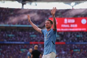 Kevin De Bruyne, en su despedida de Manchester City