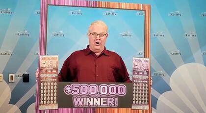 Kevin Frey, ganador del juego raspadito “$500,000 Ca$h”