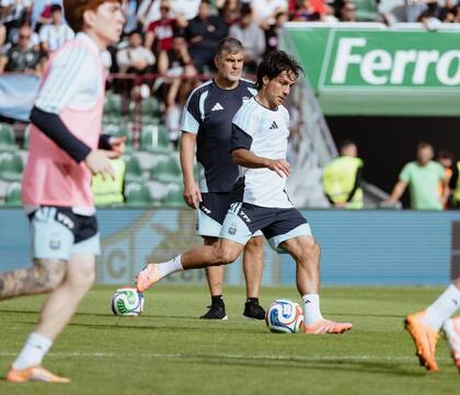 Kevin Mac Allister, en la previa del amistoso de la selección argentina ante Angola