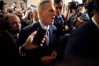 Kevin McCarthy, antes de la votación en el Congreso, en Washington.   (CHIP SOMODEVILLA / GETTY IMAGES NORTH AMERICA / Getty Images via AFP)