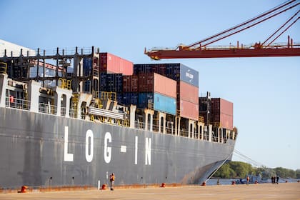 Buque que realiza un servicio de importación y exportación desde el puerto de La Plata hacia China