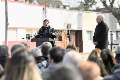 Kicillof y Alak en La Plata antes del acto de Javier Milei