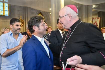 Kicillof y Bianco participaron este sábado de la ceremonia de asunción del nuevo obispo de Mar del Plata, Ernesto Giobando