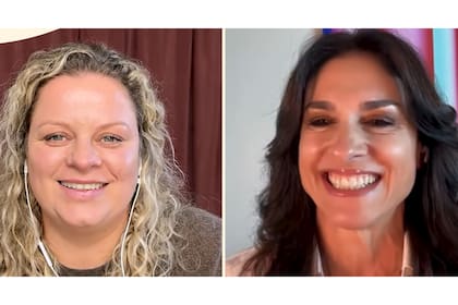 Kim Clijters y Gaby Sabatini, durante la extensa y relajada entrevista que hicieron juntas