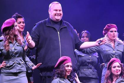 Kim Dotcom durante la presentación de Mega, el servicio que reemplaza a Megaupload