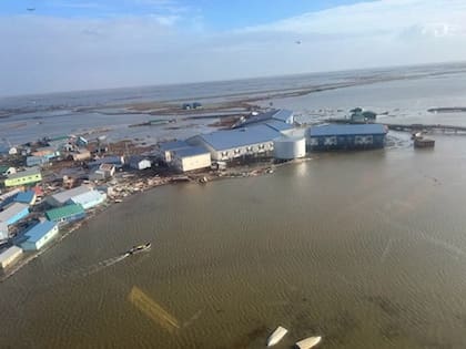 Kipnuk, Alaska, sufrió inundaciones costeras tras el paso de un tifón