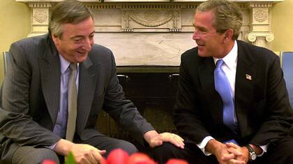 Kirchner y Bush en marzo de 2005
