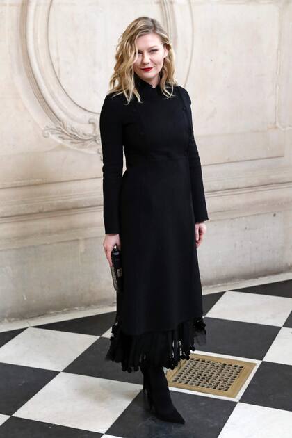Kirsten Dunst en el desfile de Dior, primavera verano 2017
