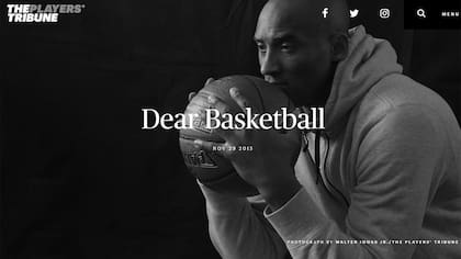 Kobe Bryant anunció su retiro desde The Players Tribune