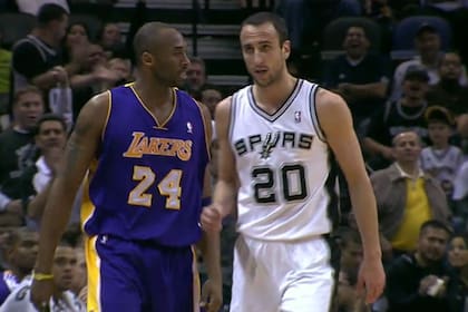 Kobe y Manu, rivales adentro de la cancha