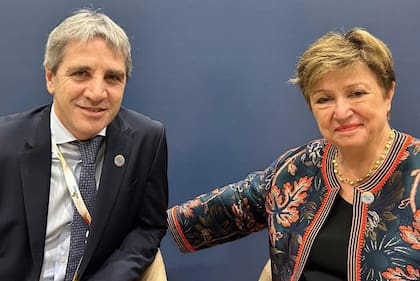 Kristalina Georgieva junto a Luis Caputo