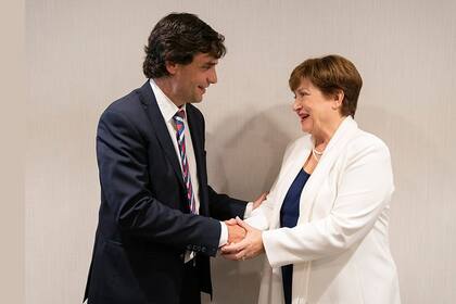 Kristalina Georgieva y el ministro Hernán Lacunza