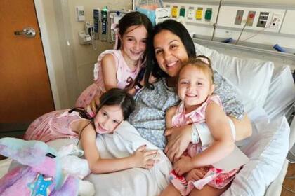 Kristin Lammert en el hospital a la espera de que nazca su hija menor, Valentina