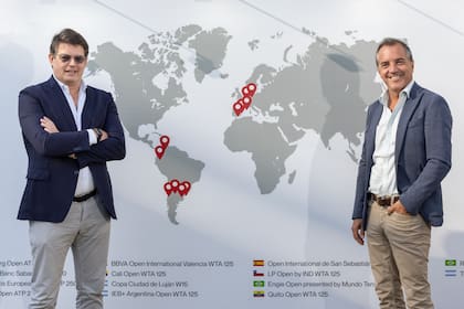 Kristoff Puelinckx y Martín Hughes, ejecutivos de Tennium, una compañía con sede central en Barcelona que desarrolla eventos deportivos en todo el mundo