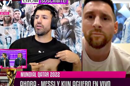 Kun Agüero muestra el dispositivo en su pecho