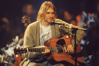 Kurt Cobain en el histórico MTV Unplugged de Nirvana, en 1993