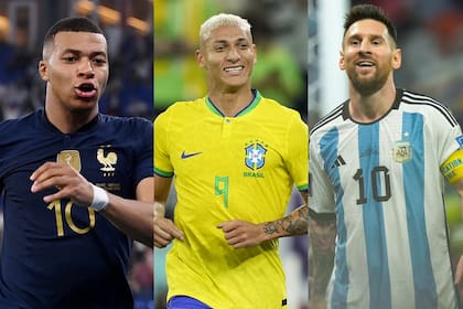 Kylian Mbappé, Richarlison y Lionel Messi son, en las apuestas, favoritos a goleadores del Mundial