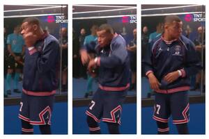 Kylian se asustó antes de entrar al campo de juego