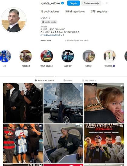 L-Gante eliminó las fotos de su viaje a Europa con Wanda Nara tras su separación