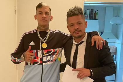 L-Gante junto a su abogado, Alejandro Cipolla