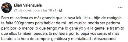 L-Gante respondió a las críticas por su música.