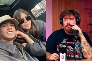 L-Gante y Wanda Nara iban a asistir a Olga para su primera entrevista, pero pegaron el faltazo y Migue Granados lanzó un descargo (Foto: Instagram @lgante_keloke / Captura de video - Olga)