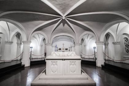 Cripta de Dardo Rocha en la catedral de La Plata.