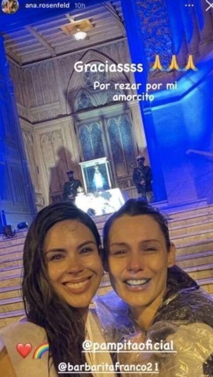 La abogada agradeció a Barby Franco y Pampita por haber rezado por la salud de su marido