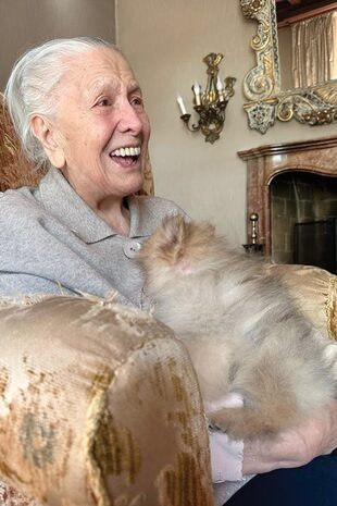 La abuela y el perrito Gioacchino se entendieron rápidamente. 
 