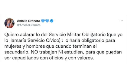 La aclaración de Amalia Granata, después de sus declaraciones sobre el servicio militar obligatorio