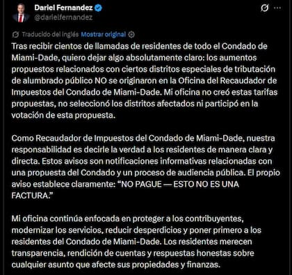 La aclaración de Dariel Fernández en la red social X
