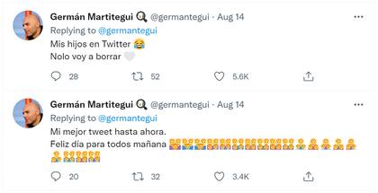 La aclaración de Germán Martitegui tras el tuit sin sentido publicado desde su cuenta