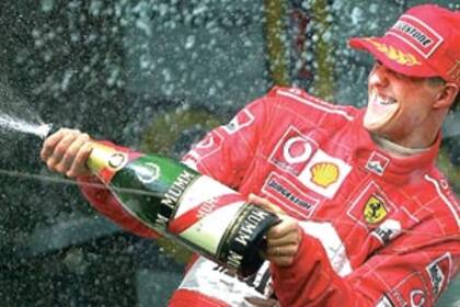 La acostumbrada imagen vencedora de Michael Schumacher