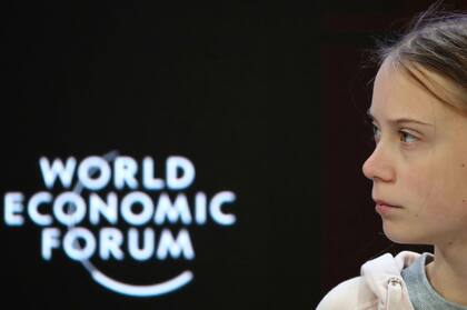 La activista sueca por el cambio climático participa del Foro Económico Mundial de Davos