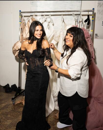 La actriz Bárbara de Regil usa un diseño de Glaudi, de Johana Hernández (Instagram/@glaudibyjohanahernandez)