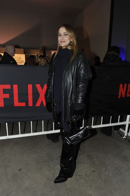 La actriz Bárbara Lombardo, otra que eligió un look plagado de cuero