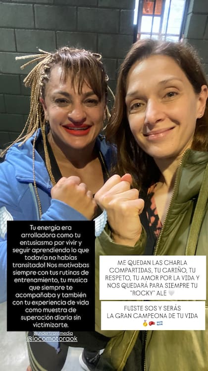 La actriz Carla Pandolfi recordó a la "Locomotora" Oliveras, su compañera de elenco en la serie En el barro