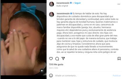 La actriz compartió un video de su hija Vida tras la noticia