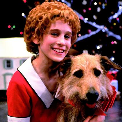 La actriz en su primer protagónico: fue Annie en el musical de Broadway