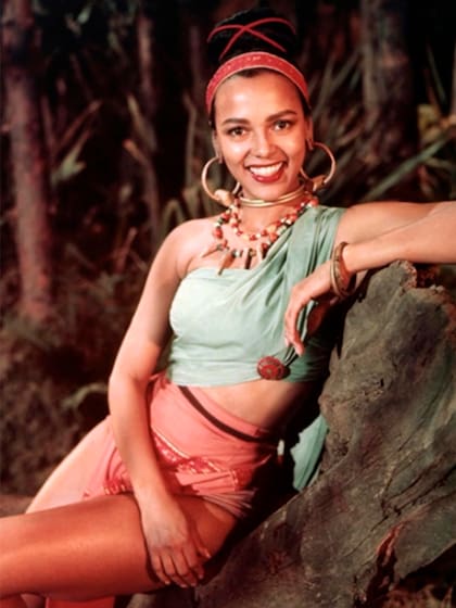 La actriz en una fotografía promocional de Tarzán en peligro, de 1951