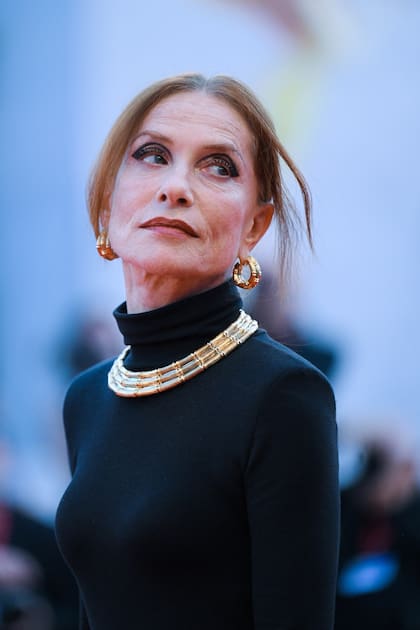 La actriz francesa Isabelle Huppert en el estreno de Argentina, 1985