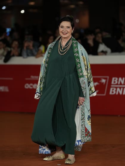 La actriz Isabella Rossellini también dijo presente en el festival romano
