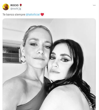 La actriz Rocío Igarzábal posteó una foto con Lali