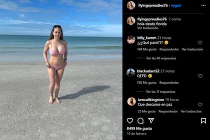 La actriz se fue de vacaciones: fue su último posteo (Foto Instagram @flyingspreadies76)