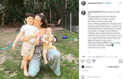 La actriz se sensibilizó por el Día de la Madre y lo compartió con sus seguidores de Instagram